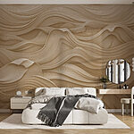 Fototapeta Teksturowane fale w delikatnych odcieniach