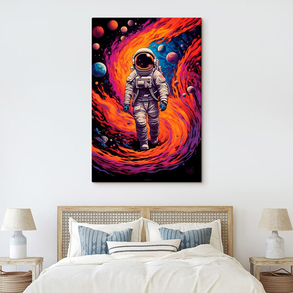 Astronauta spacerujący w kosmosie Obraz Astronauta spacerujący w kosmosie