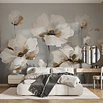 Fototapeta Wall murals Painting of white flowers