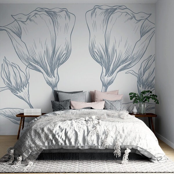 Kwiatowa elegancja w delikatnych liniach Fototapeta Kwiatowa elegancja w delikatnych liniach