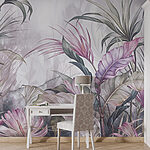 Wall mural Malowanie kwiatów i liści