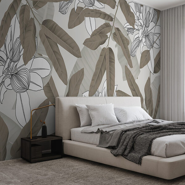 Naturalna elegancja w monochromatycznym designie Fototapeta Naturalna elegancja w monochromatycznym designie