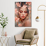 Obraz Obraz przedstawiający kobietę z kwiatami we włosach