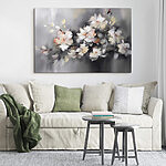 Obraz Malowanie kwiatów na szarym tle