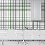 Fototapeta Zielono-biała kratka