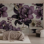 Fototapeta Elegancka fioletowa kompozycja kwiatowa na wystawie