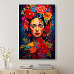 Obraz Obraz przedstawiający kobietę z kwiatami we włosach