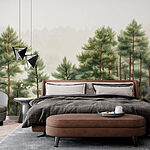 Fototapeta Grupa drzew w lesie