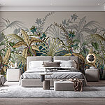 Fototapeta Tropikalne liście w spokojnej aranżacji