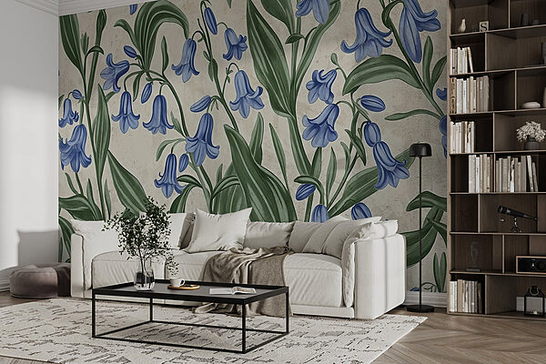 Fototapeta Kwiatowe piękno w delikatnych niebieskich odcieniach