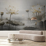 Fototapeta Spokojny lotos w spokojnych wodach