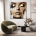 Obraz Malowanie kobiecej twarzy