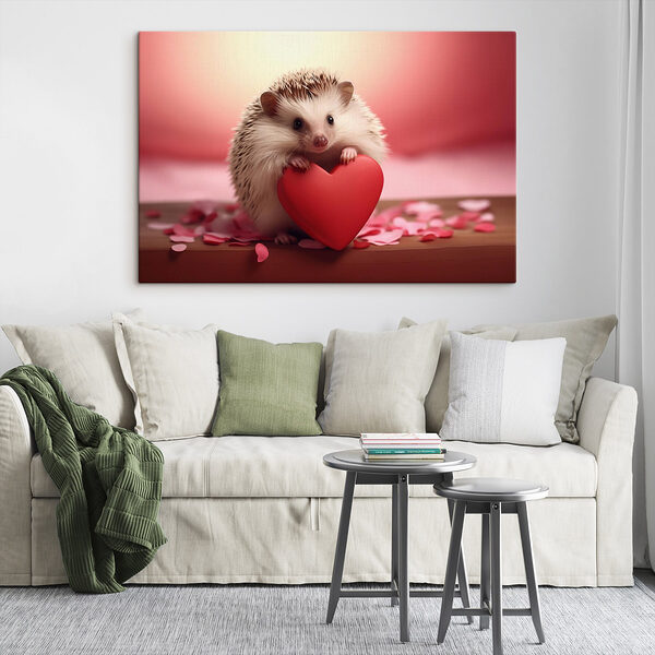 Obraz Jeż trzymający serce