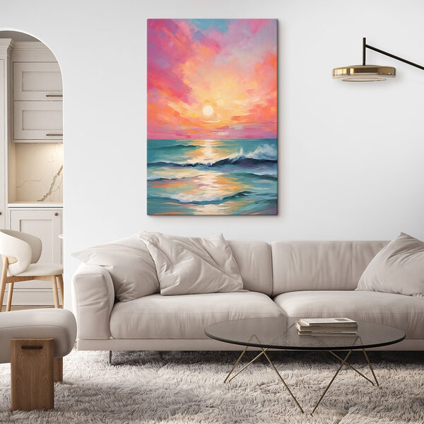 Obraz zachodu słońca nad oceanem Obraz Obraz zachodu słońca nad oceanem