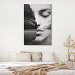 Obraz Kobieca twarz i połowa twarzy