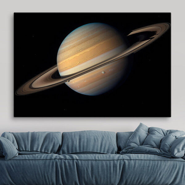 Planeta z pierścieniami w kosmosie Obraz Planeta z pierścieniami w kosmosie