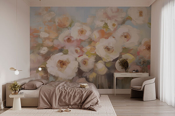 Fototapeta Malowanie kwiatów w wazonie