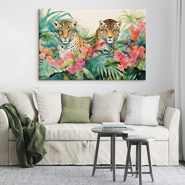 Obraz Para gepardów w dżungli