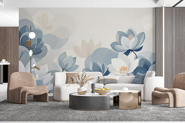 Fototapeta Delikatne kwiaty w łagodnych odcieniach