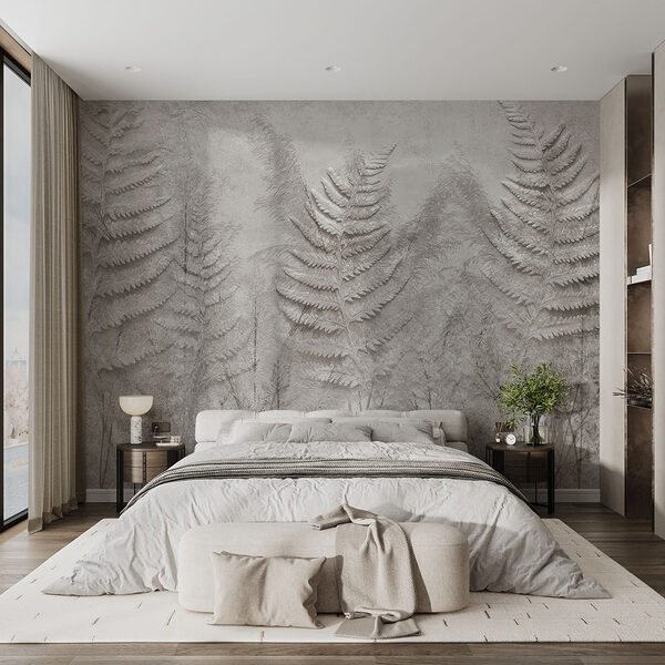 Fototapeta Liście paproci w rzędzie