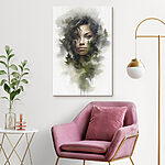 Obraz Twarz kobiety z drzewami w tle