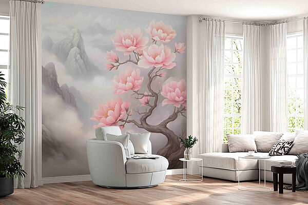 Fototapeta Drzewo z różowymi kwiatami