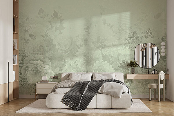 Fototapeta Delikatne kwiatowe wzory w pastelowych odcieniach