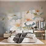 Fototapeta Malowanie białych kwiatów