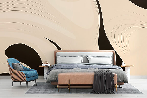 Fototapeta Czarno-biały wirujący wzór