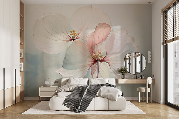 Fototapeta Delikatne płatki w łagodnych odcieniach