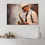 Obraz Mężczyzna grający na saksofonie