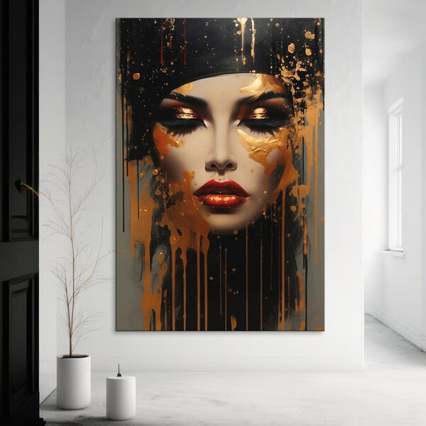 Obraz Tajemnicze piękno z artystycznym zacięciem