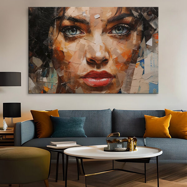Obraz Obraz Malowanie kobiecej twarzy (SKU: s43467)
