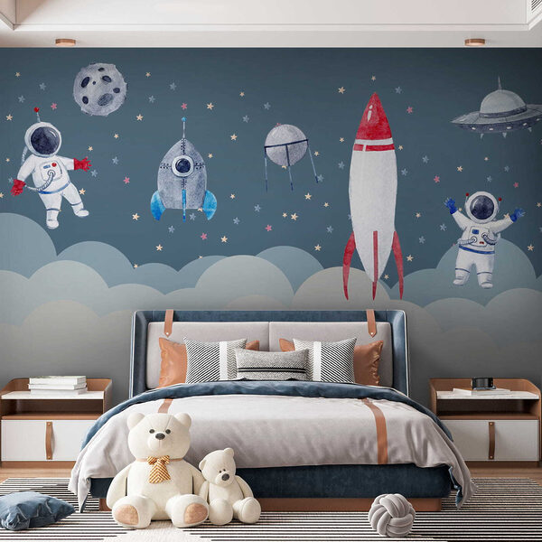 Fototapeta Akwarela przedstawiająca astronautę