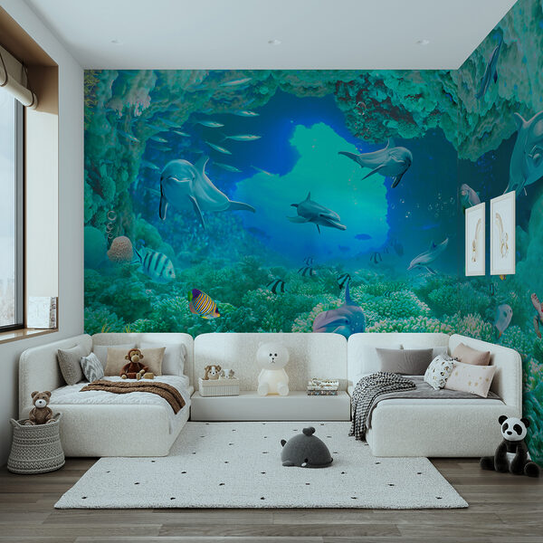 Fototapeta Delfin pływający w wodzie