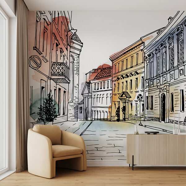 Fototapeta Rysunek budynku