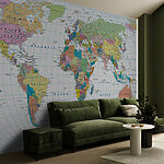 Fototapeta Mapa Australii z czarnym tekstem