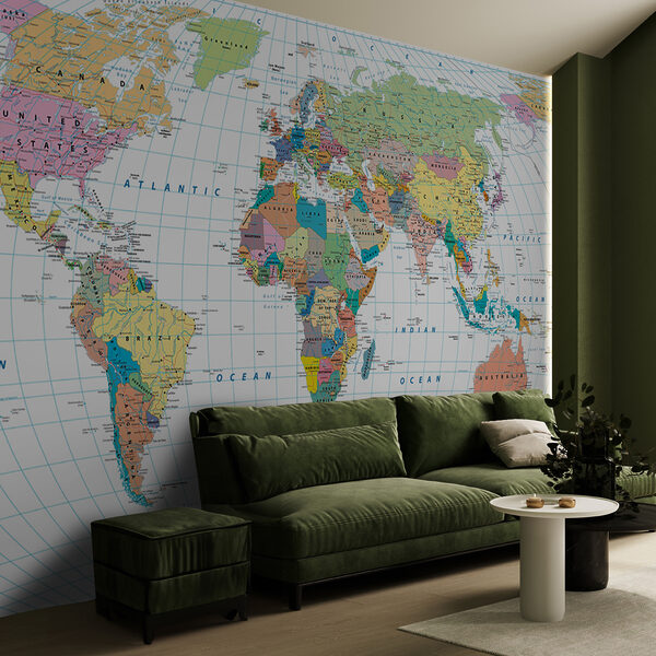 Fototapeta Mapa Australii z czarnym tekstem