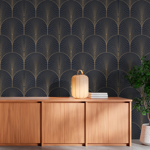 Elegancki wzór wachlarza w stylu art deco Fototapeta Elegancki wzór wachlarza w stylu art deco