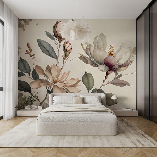 Fototapeta Magnolia kwitnie z wdziękiem i elegancją