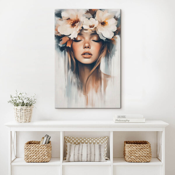 Obraz Obraz Kobieta z kwiatami we włosach (SKU: s43001)