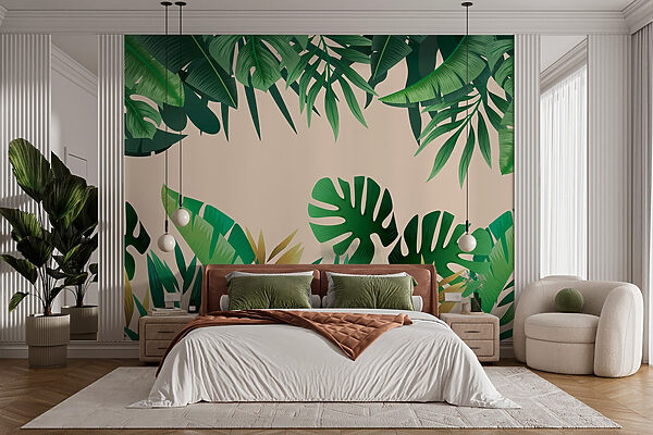 Fototapeta Grupa zielonych liści