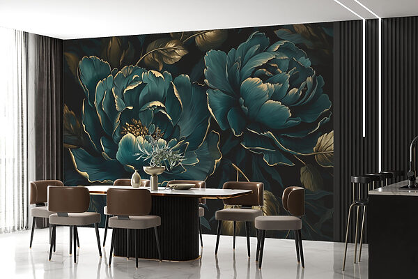 Fototapeta Piękne kwiaty w głębokich odcieniach