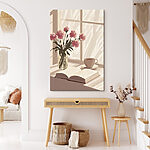 Obraz Książka i wazon z kwiatami