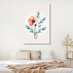 Obraz Kwiat z liśćmi na łodydze