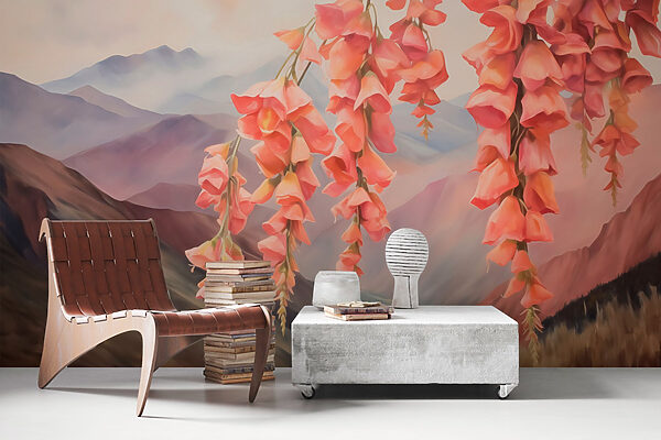 Fototapeta Malowanie kwiatów z drzewa