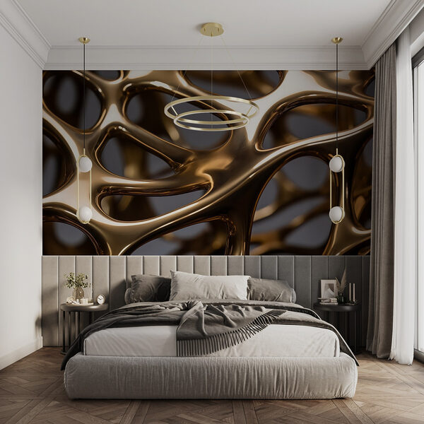 Wall murals Intricate design in metallic tones Fototapeta Wall murals Intricate design in metallic tones