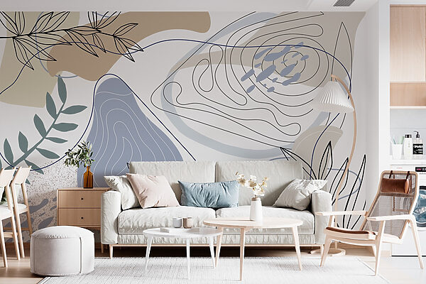 Fototapeta Abstrakcyjne kształty z naturalnymi elementami