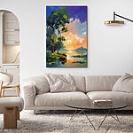 Obraz Obraz łodzi na jeziorze