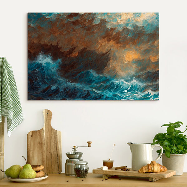 Obraz fal rozbijających się o ocean Obraz Obraz fal rozbijających się o ocean